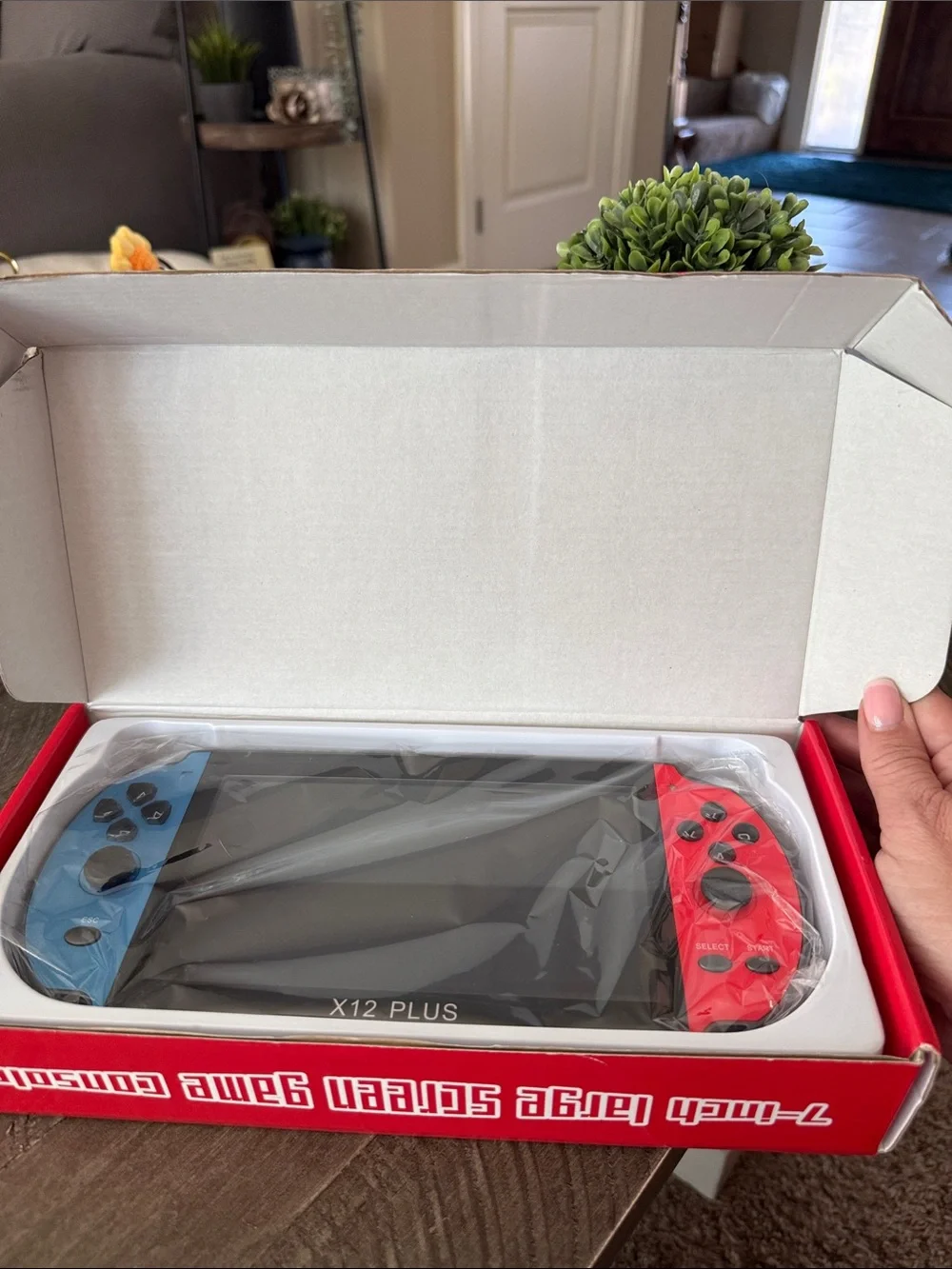X12PLUS 7-inch Large Screen Game Console - X12 Plus - Red & Blue - New in Box!